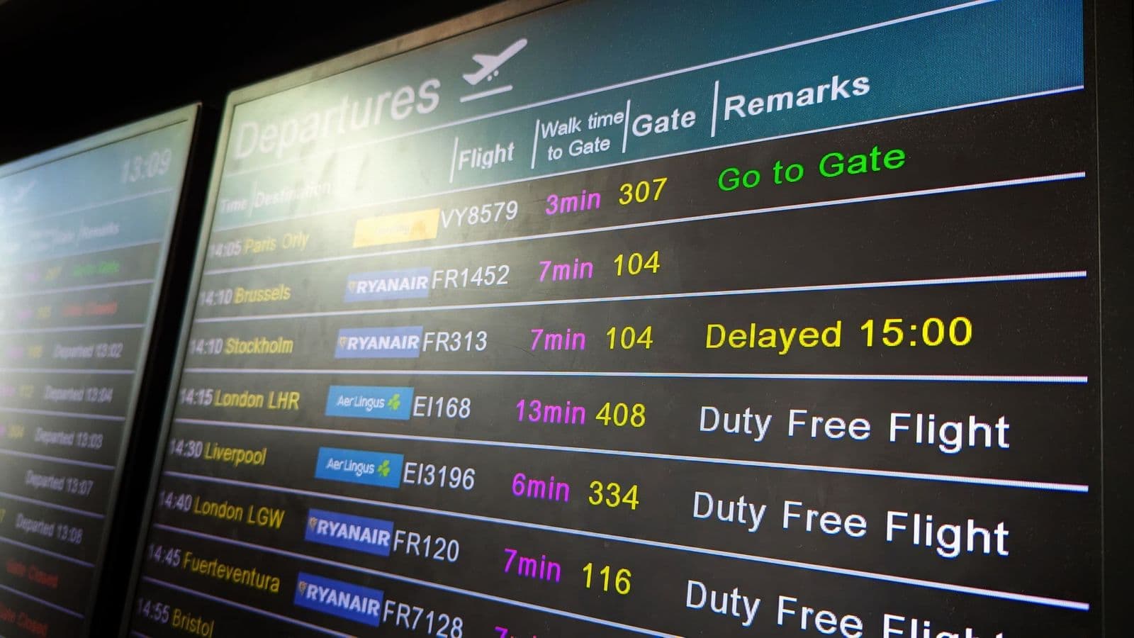 Oh good. A delay to the flight